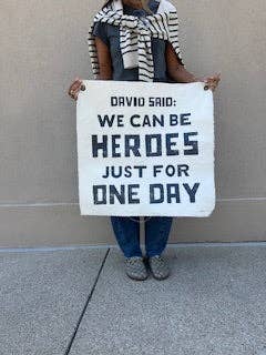 David Said 25"x25" Hand Painted Wall Hanging