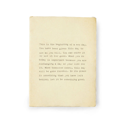 Deckled Edge Notebook - This Is The Beginning - 6x8