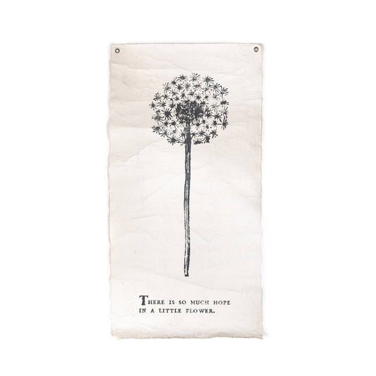 There Is So Much Hope - Botanical Hand Painted Wall Hanging 32"x63" (sizes vary slightly)