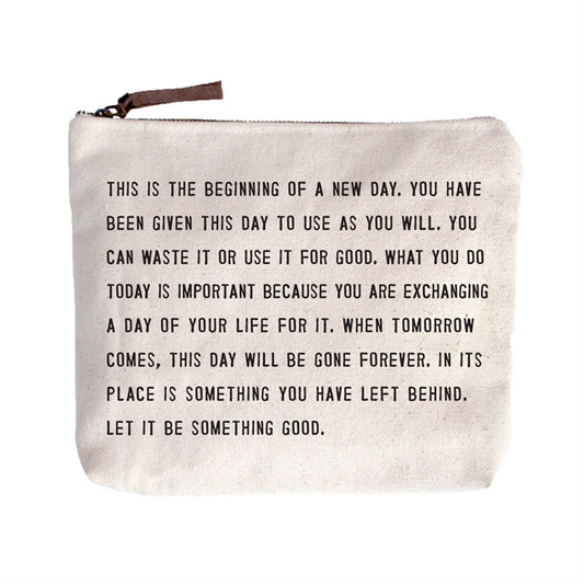 This Is The Beginning Canvas Zip Bag