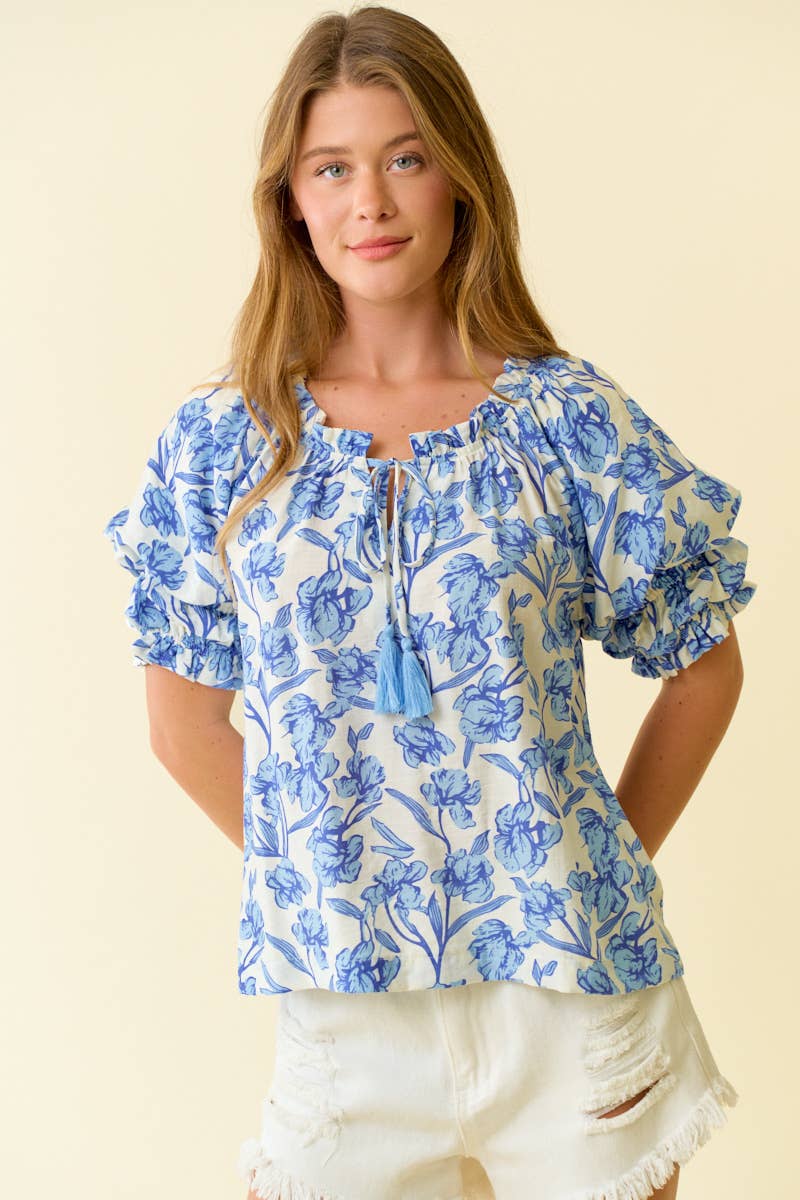 BUBBLE SLEEVE SWING TOP - 45543T
