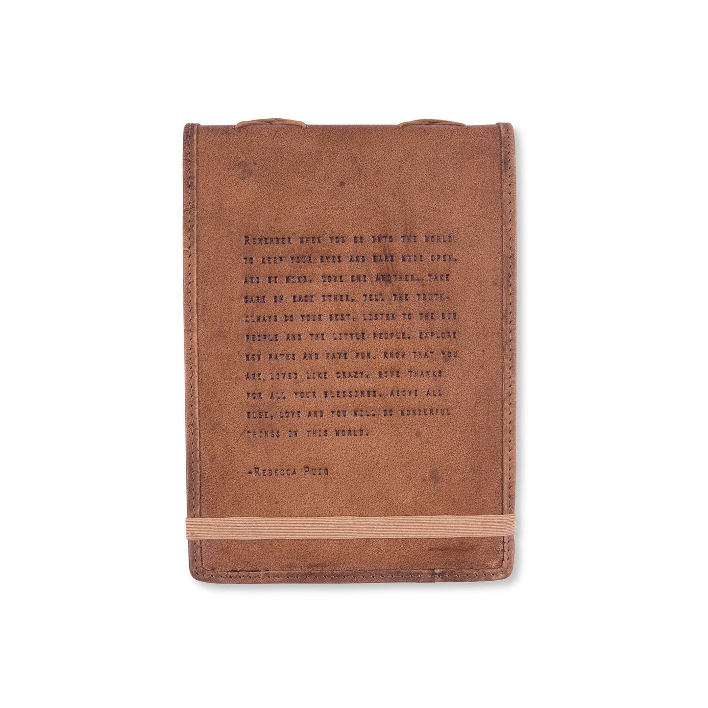 Large Remember When (Rebecca Puig) Leather Journal - 7" x 9.75"