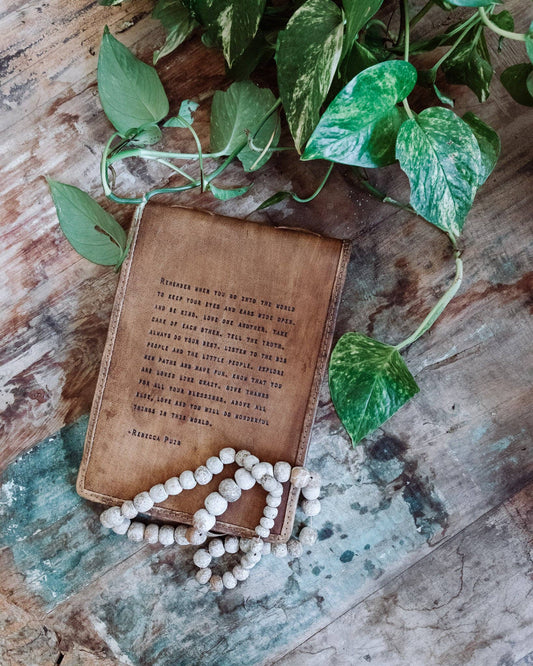 Large Remember When (Rebecca Puig) Leather Journal - 7" x 9.75"