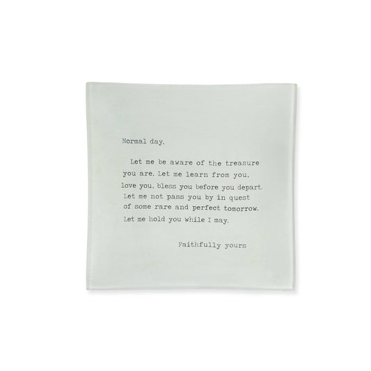 Normal Day (Mary Jean's Poem) Small Decoupage Plate