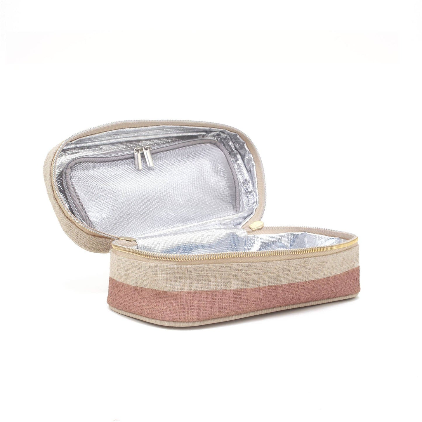 Rose Gold Colour Block Petite Beauty Poche