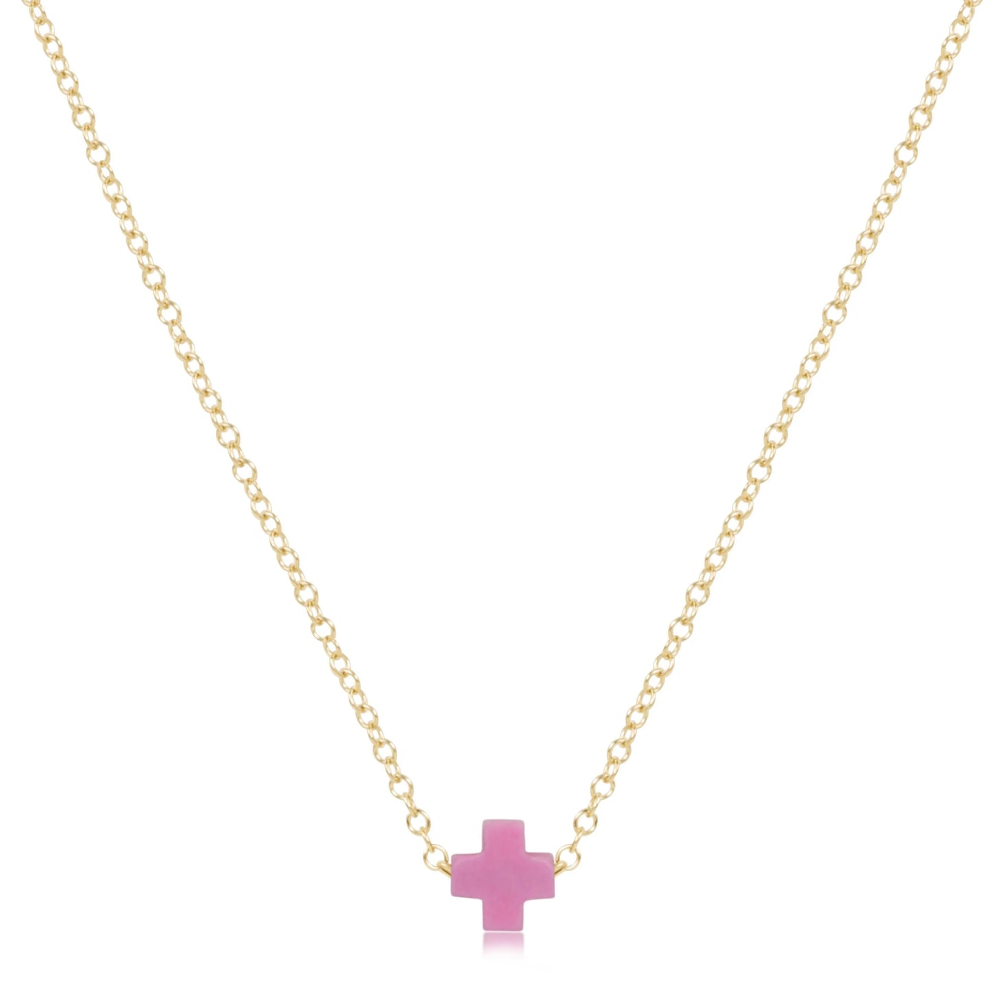 16" Necklace Signature Small Cross