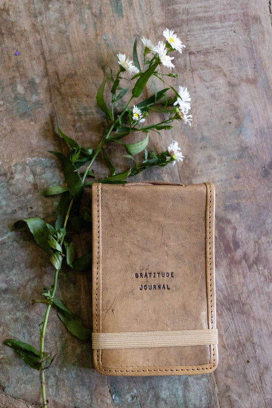 Mini Gratitude Leather Journal
