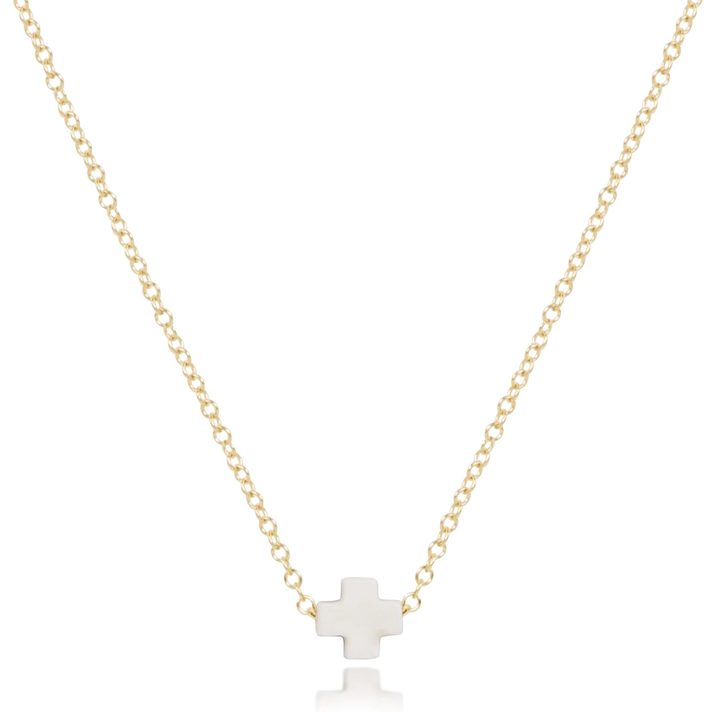 16" Necklace Signature Small Cross