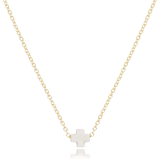 16" Necklace Signature Small Cross