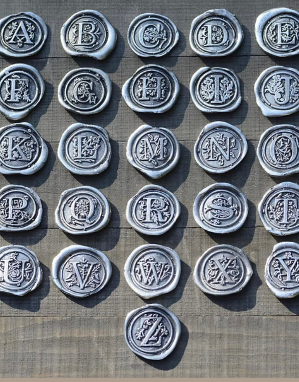 Stemless Wine Pewter Initial Glass