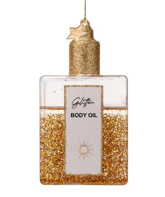Body Oil with Glitter Ornament