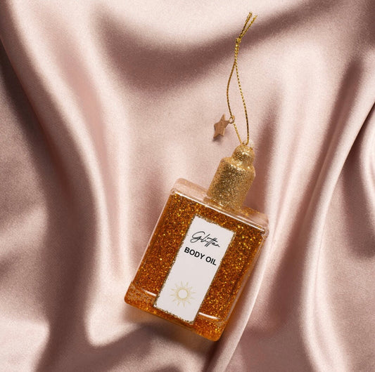 Body Oil with Glitter Ornament