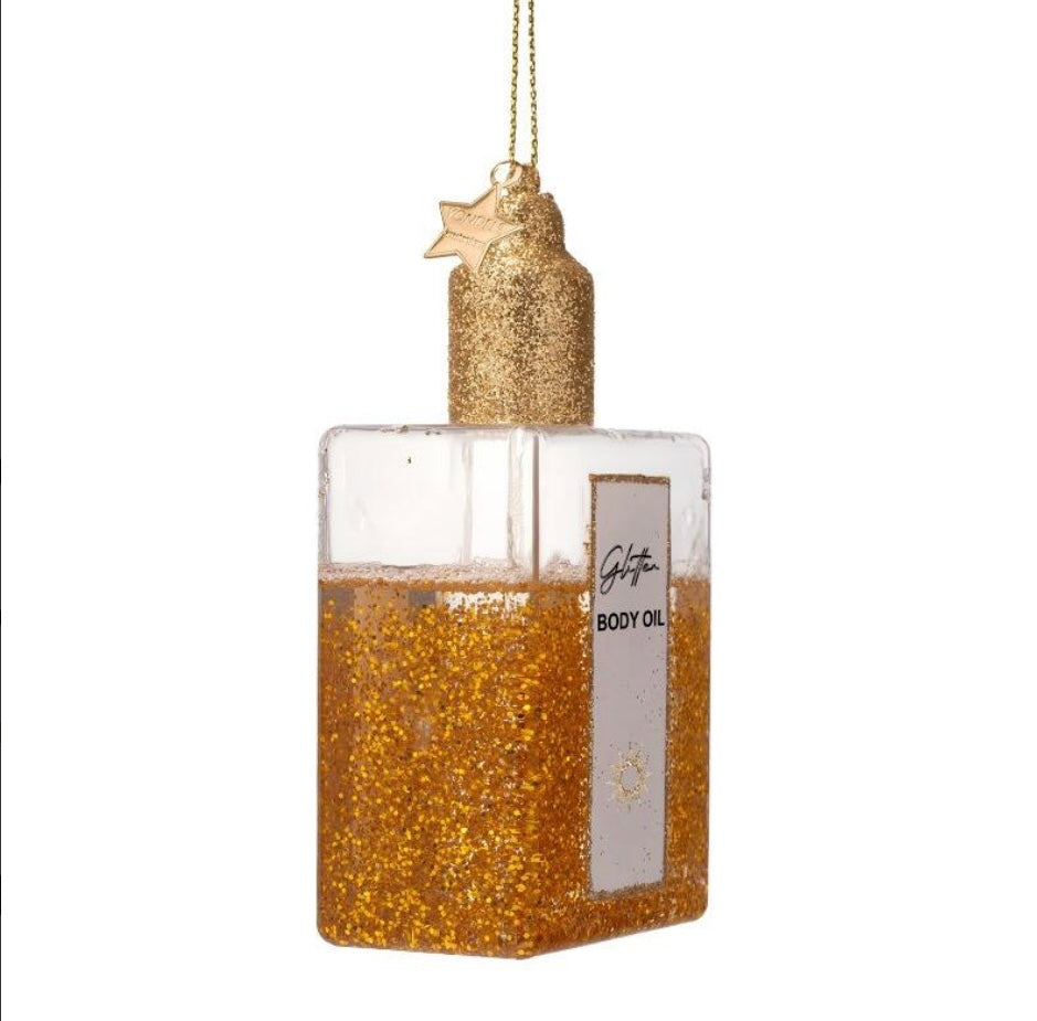 Body Oil with Glitter Ornament
