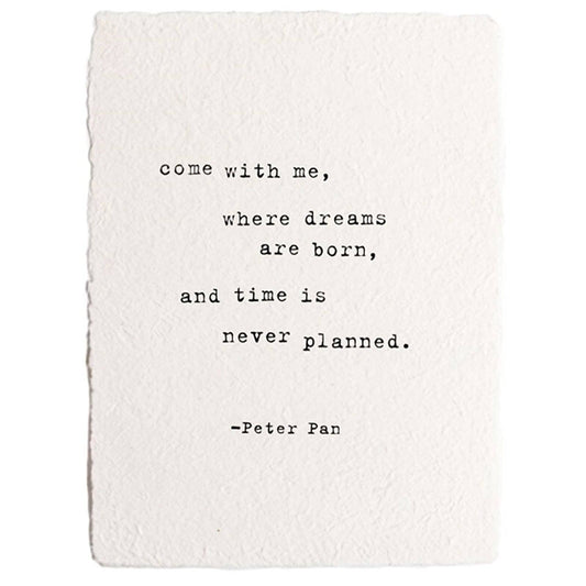 Handmade Paper Print - Peter Pan - 12”x16