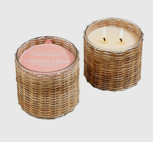 Coconut Rose' 2 Wick Candle