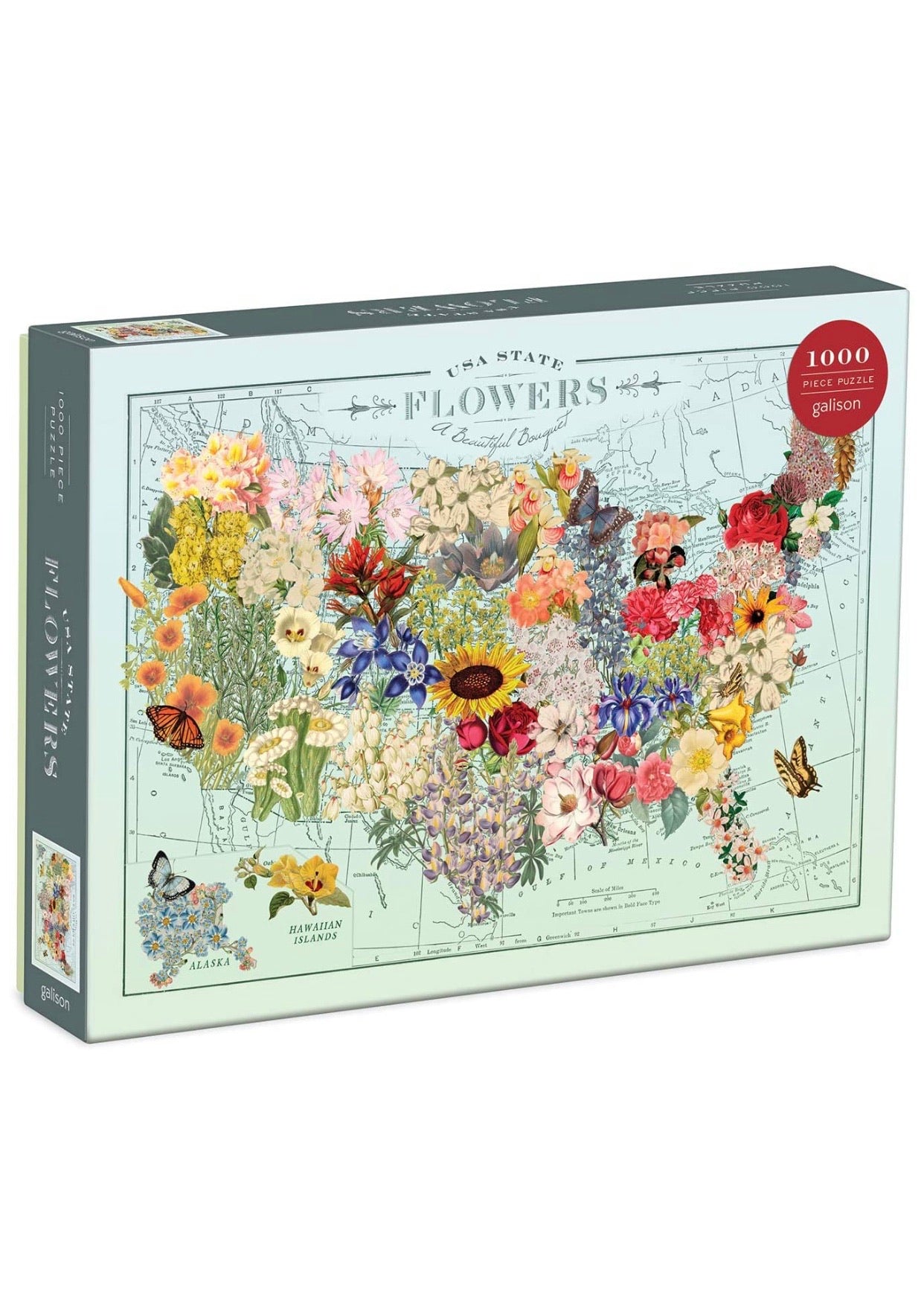 USA State Flowers Puzzle