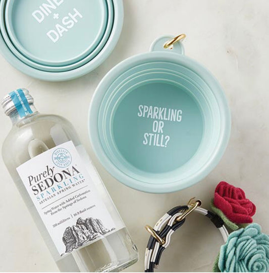 Sparkling or Still Collapsible Pet Bowl