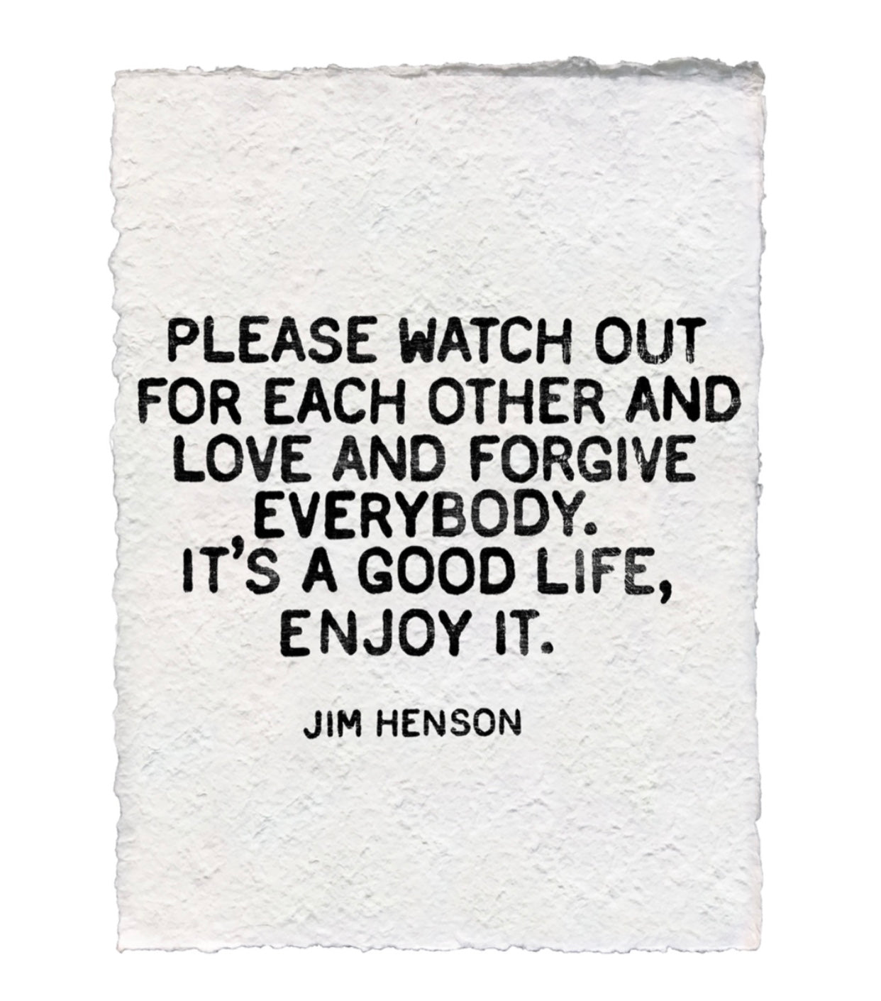 Jim Henson Handmade Paper Print