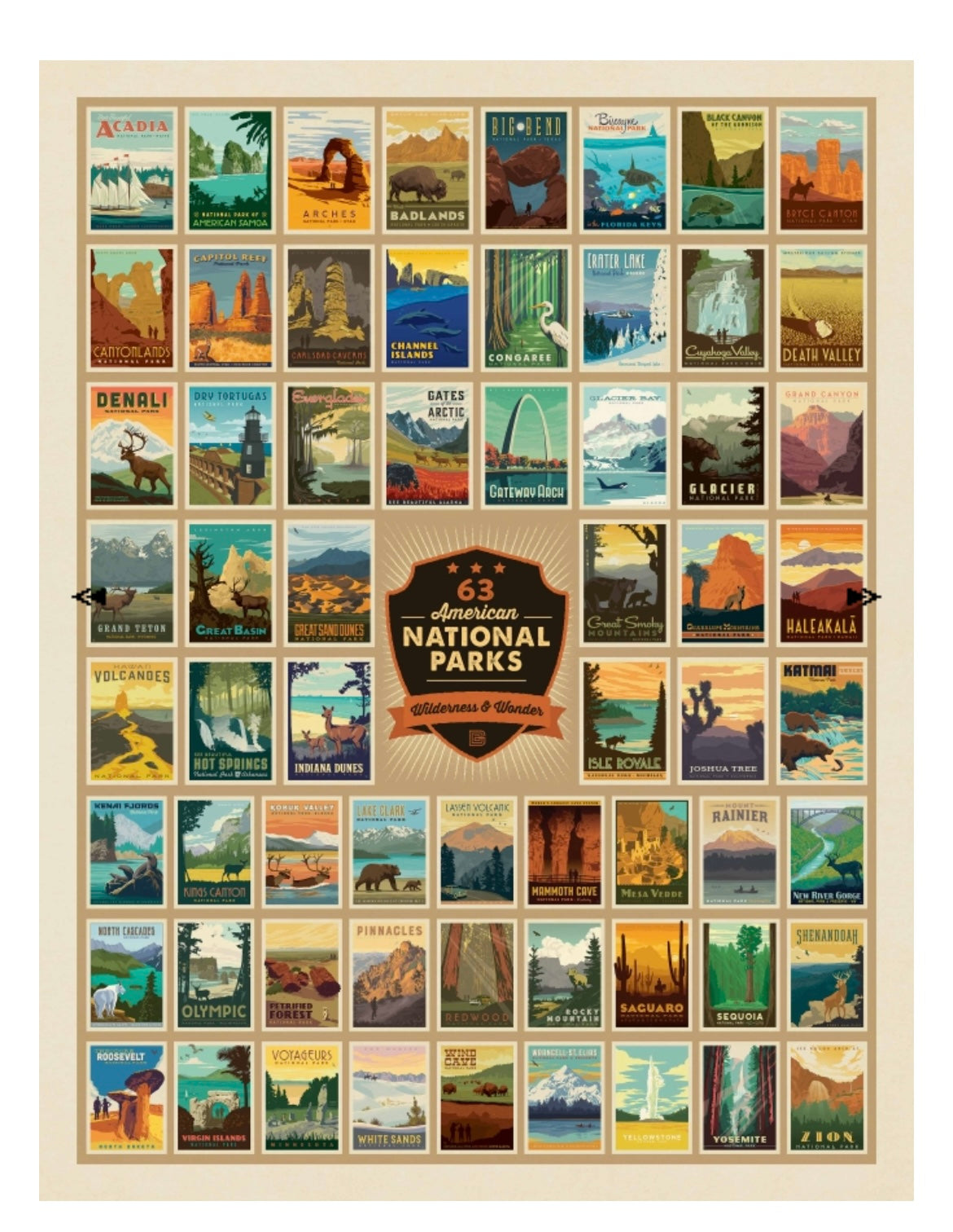 National Parks - Wilderness & Wonder (63 Parks)