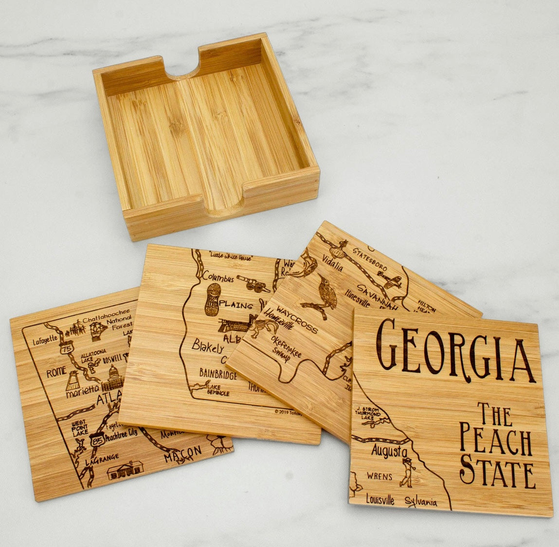 Georgia Puzzle 4-Pc. Coaster Set