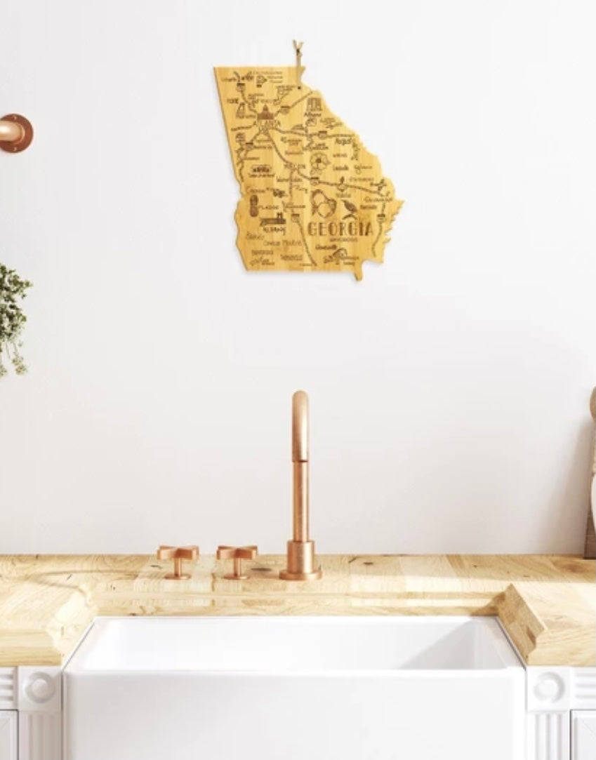 Georgia State Shaped Serving Board