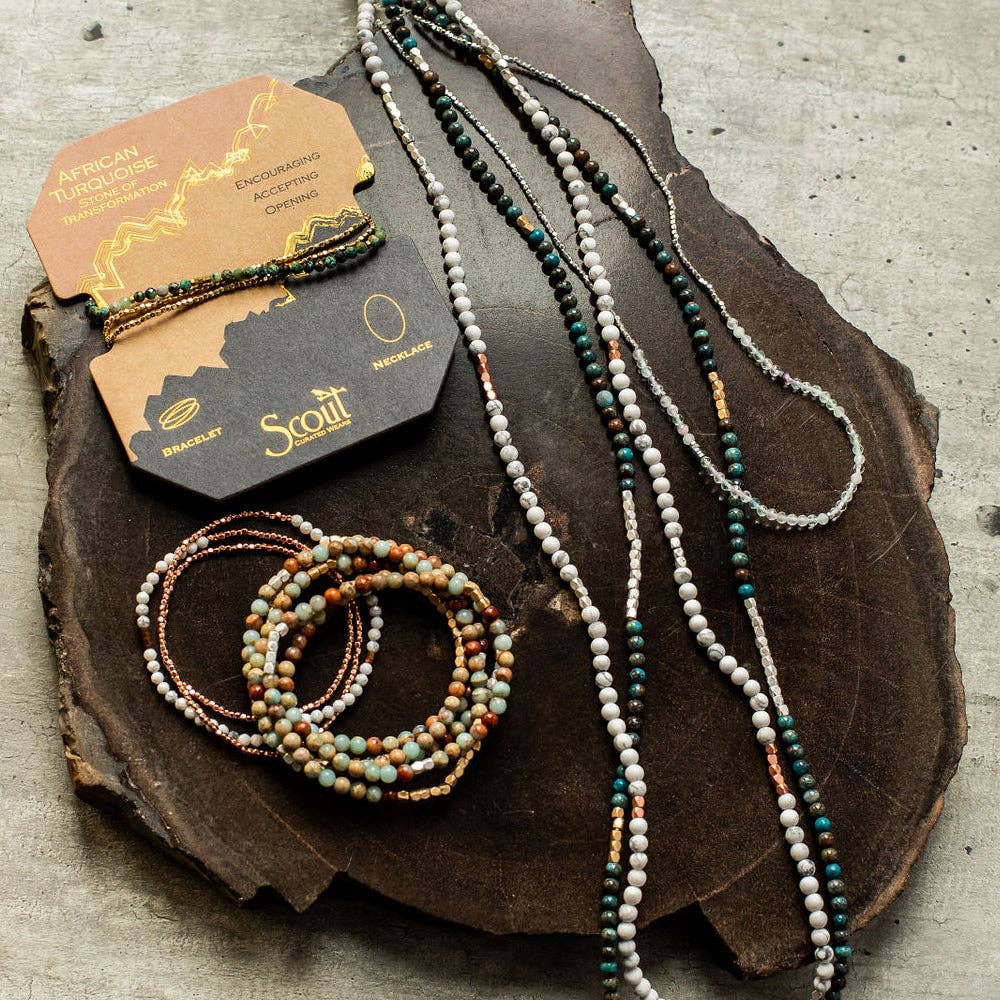 Stone Wrap: Turquoise/gold - Stone of the Sky