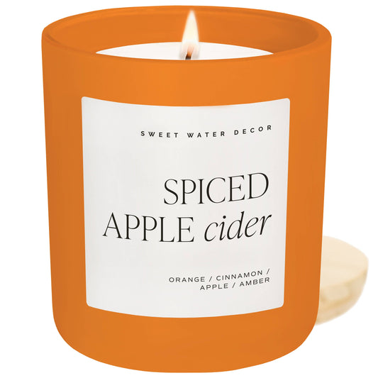 Spiced Apple Cider 15 oz Soy Candle, Matte Jar