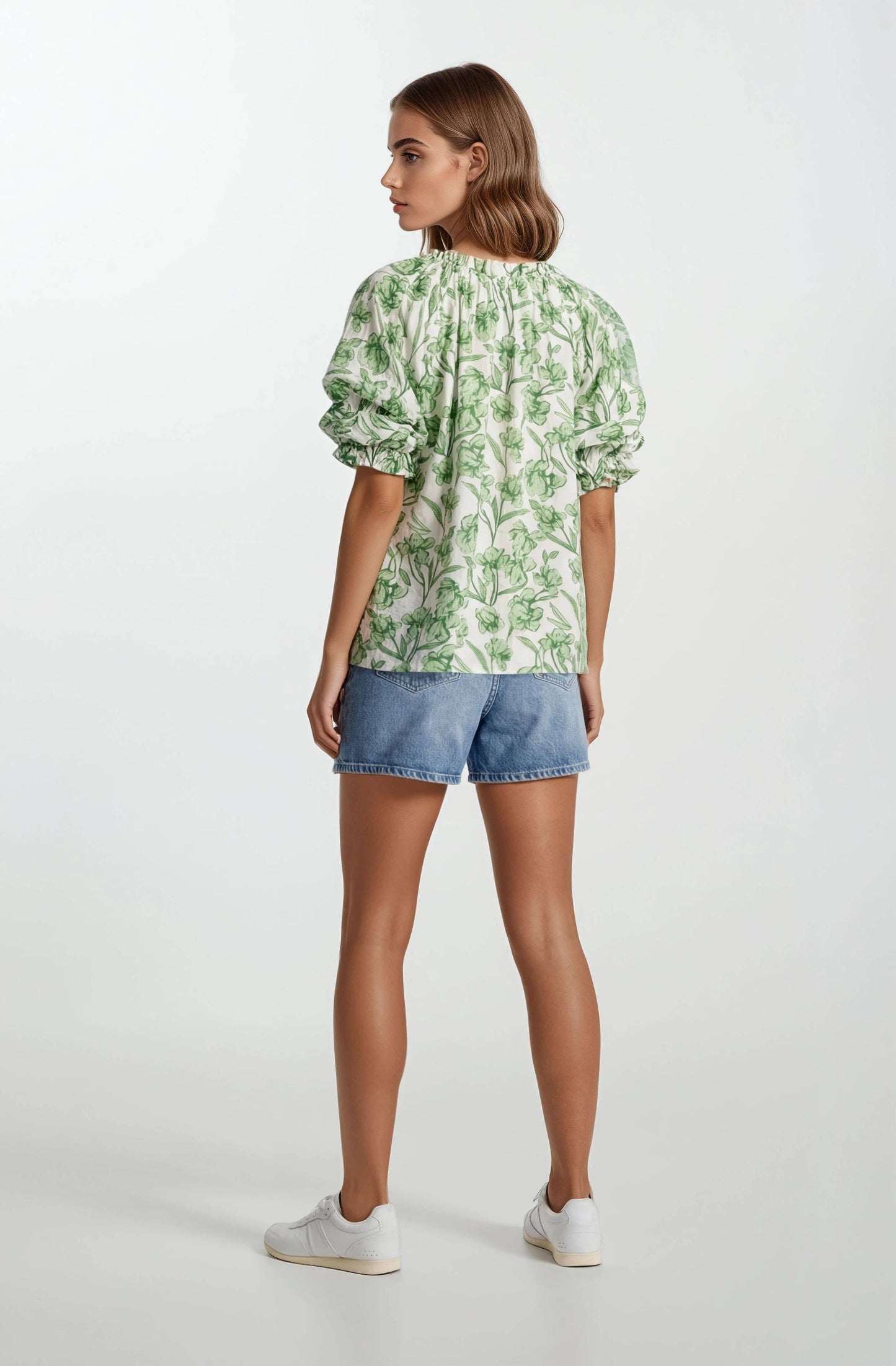 BUBBLE SLEEVE SWING TOP - 45543T