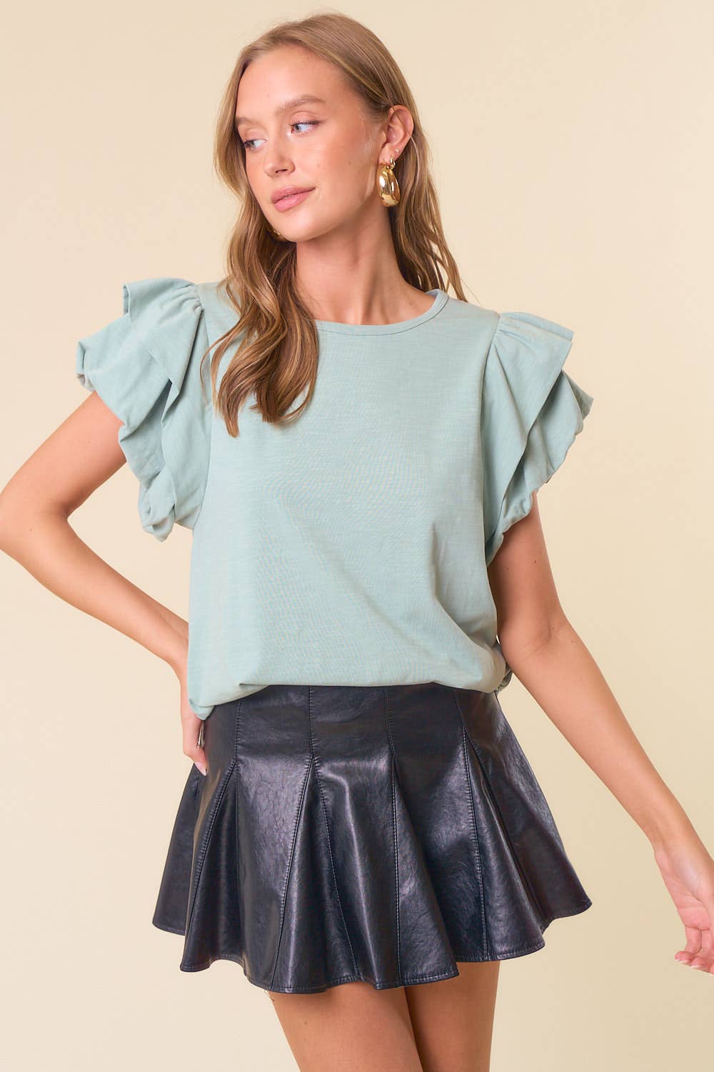 Double Puff Sleeve Tee