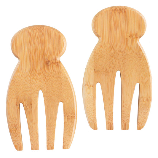 Salad Hands, Bamboo Salad Serving Utensils