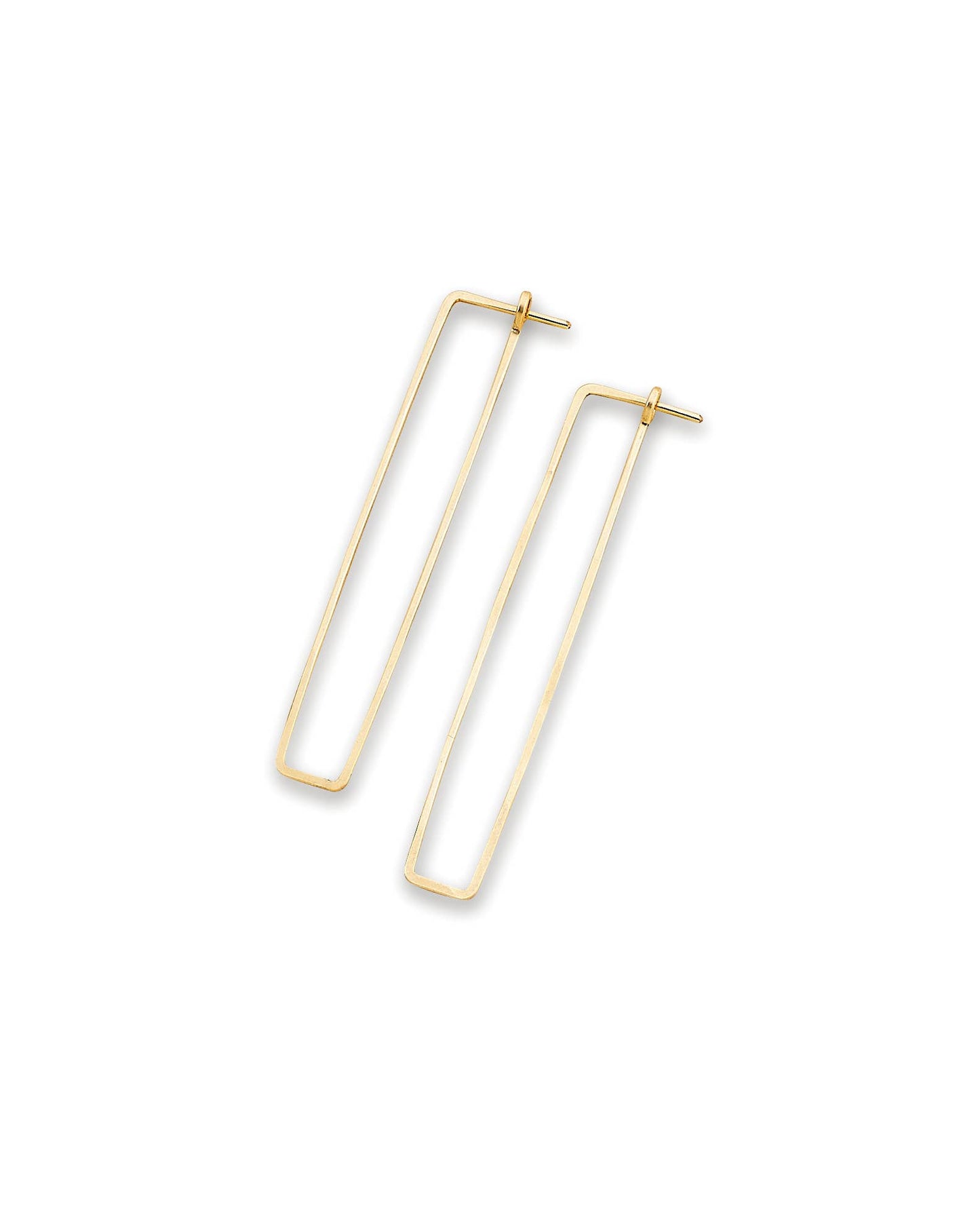 Column (skinny rectangle) Minimal Hoop Earrings