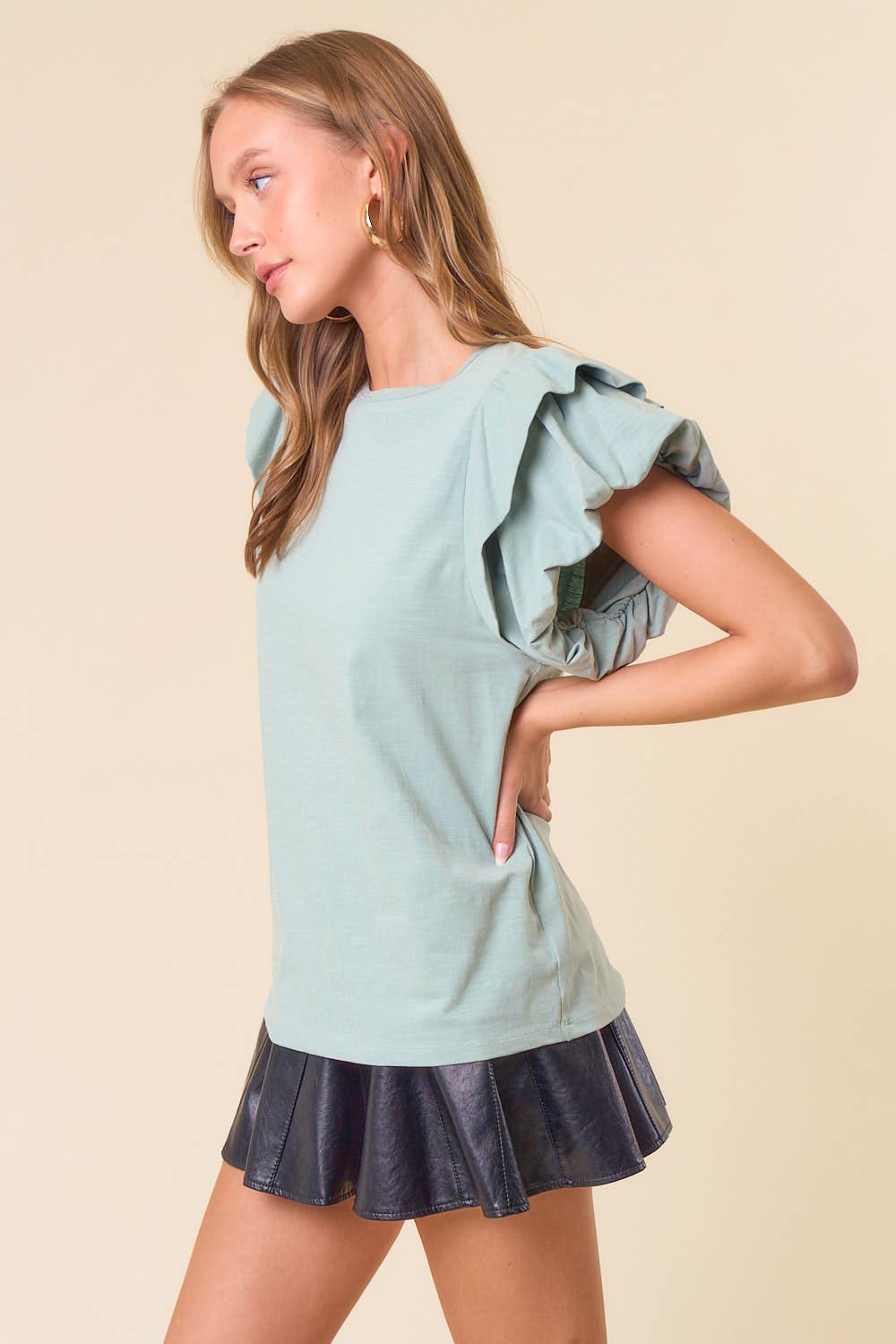 Double Puff Sleeve Tee