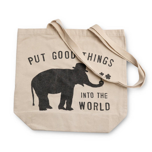 Put Good Things Into the World Canvas Tote