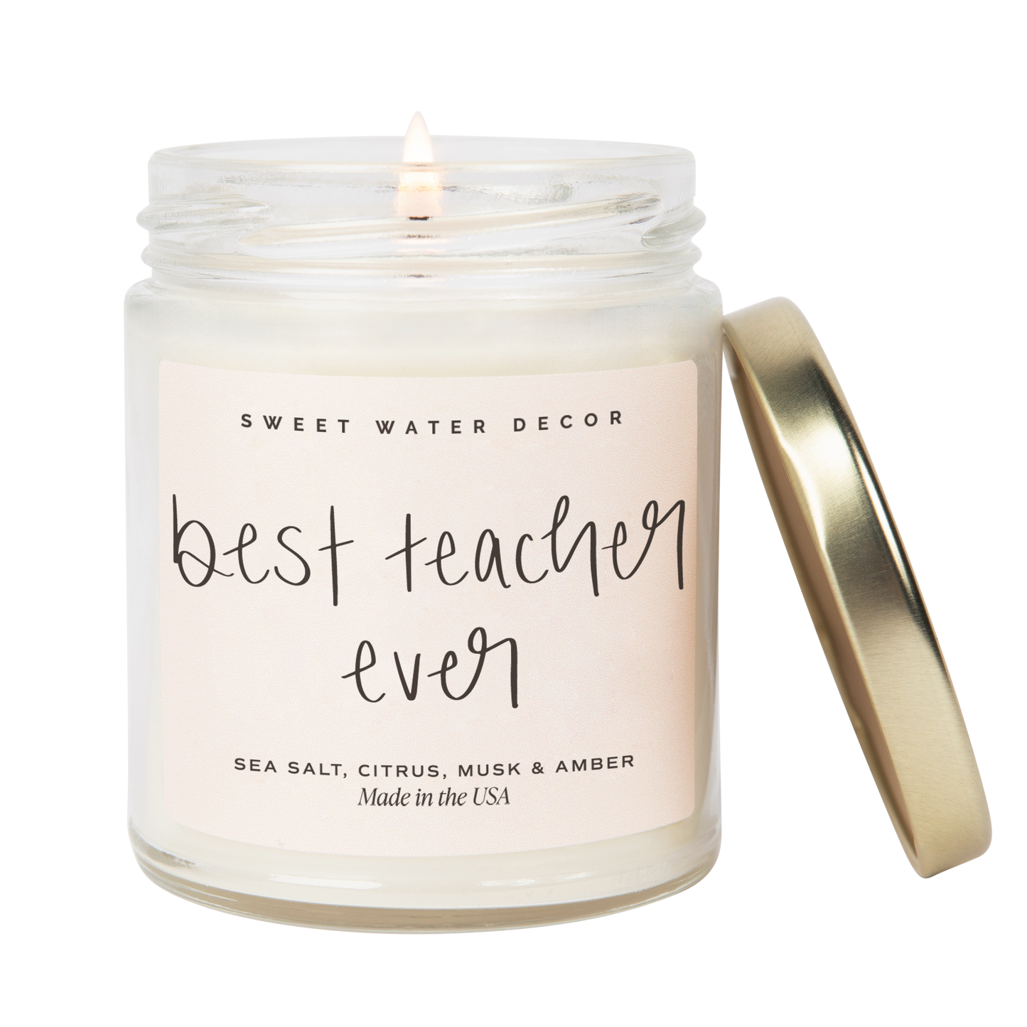 Best Teacher Ever 9 oz Soy Candle - Home Decor & Gifts