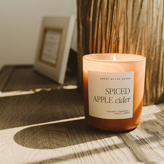 Spiced Apple Cider 15 oz Soy Candle, Matte Jar