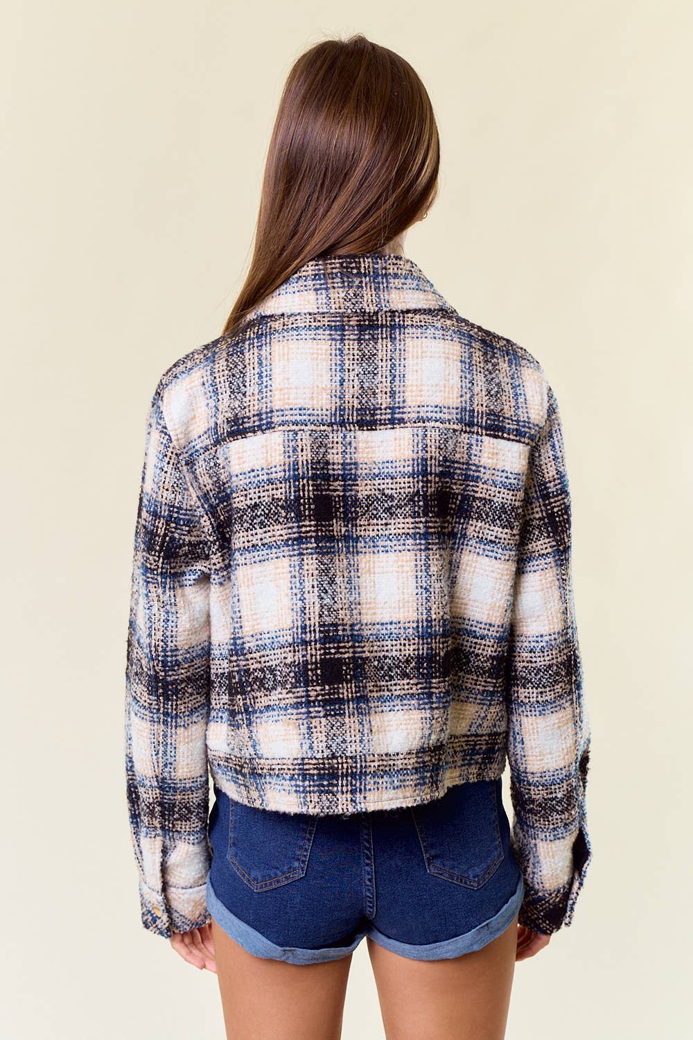 Textured Plaid Jacket