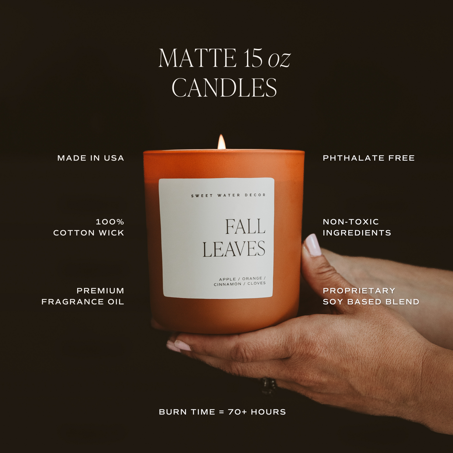 Spiced Apple Cider 15 oz Soy Candle, Matte Jar