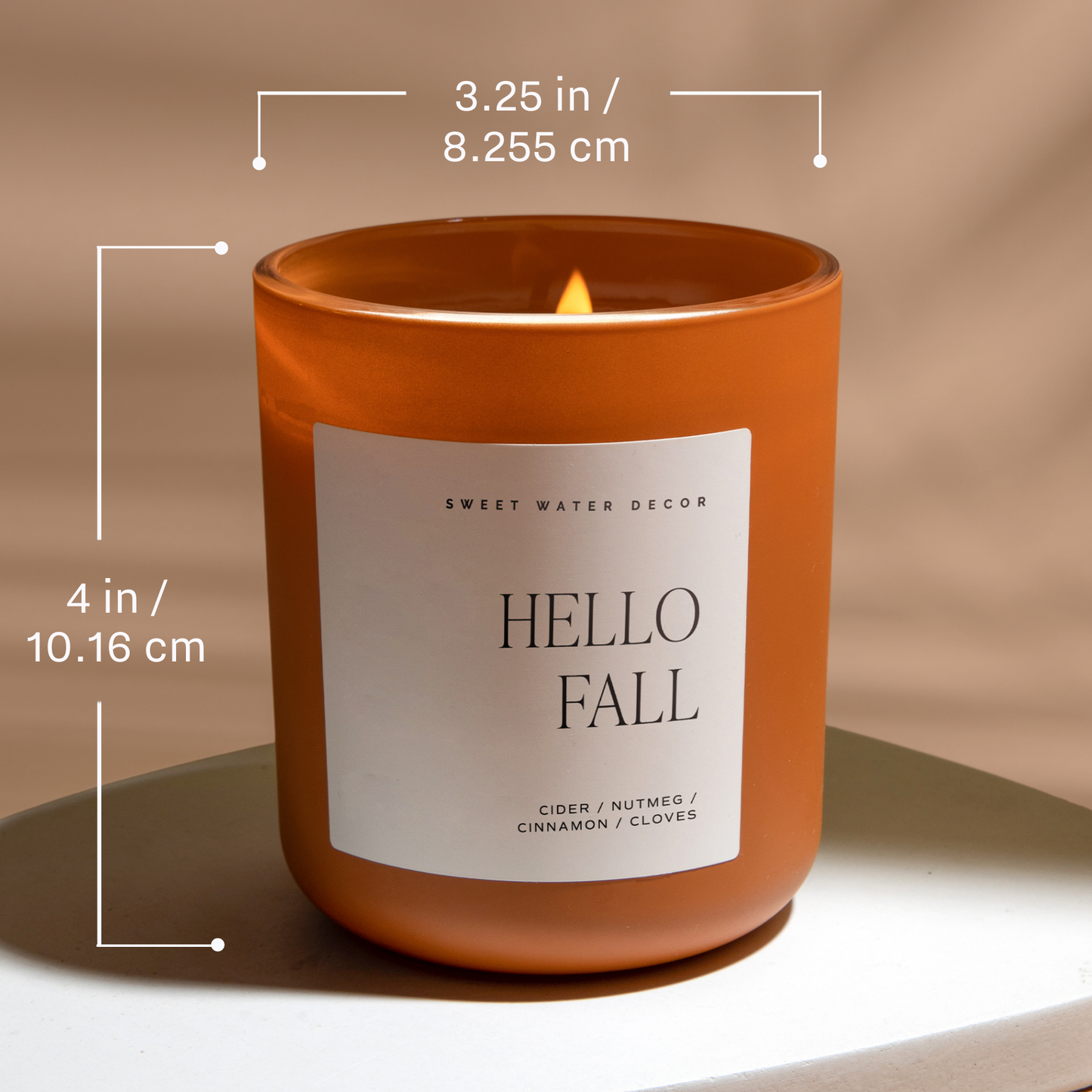 Spiced Apple Cider 15 oz Soy Candle, Matte Jar