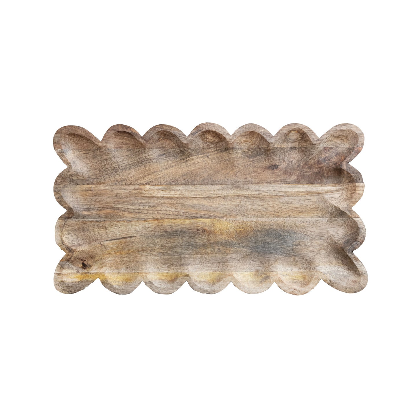 Scalloped Mango Wood Serving Board