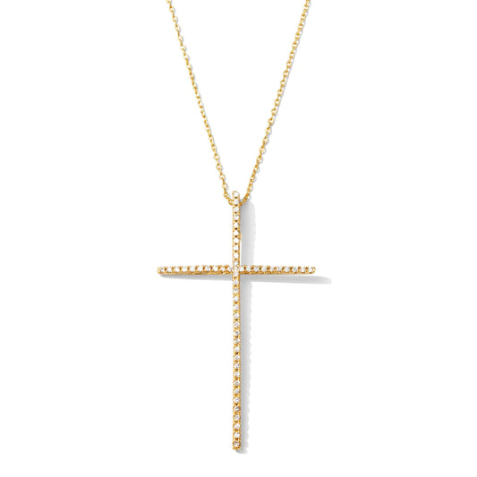 Pave Cross Pendant Necklace
