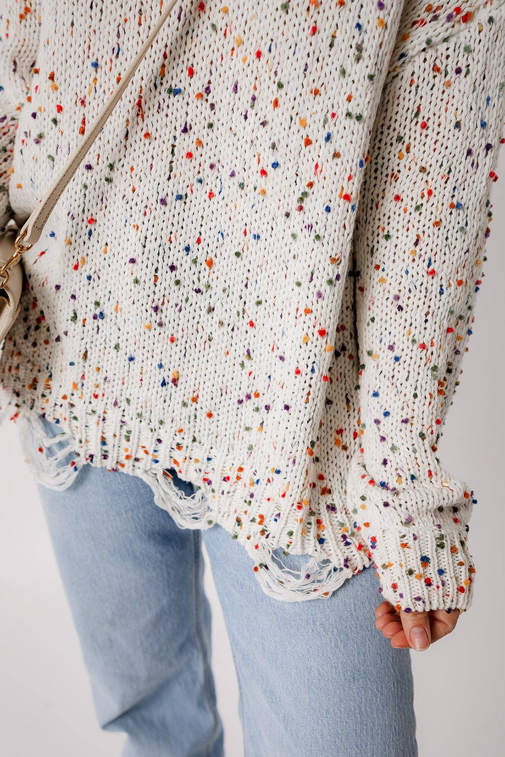 Confetti Distressed Sweater