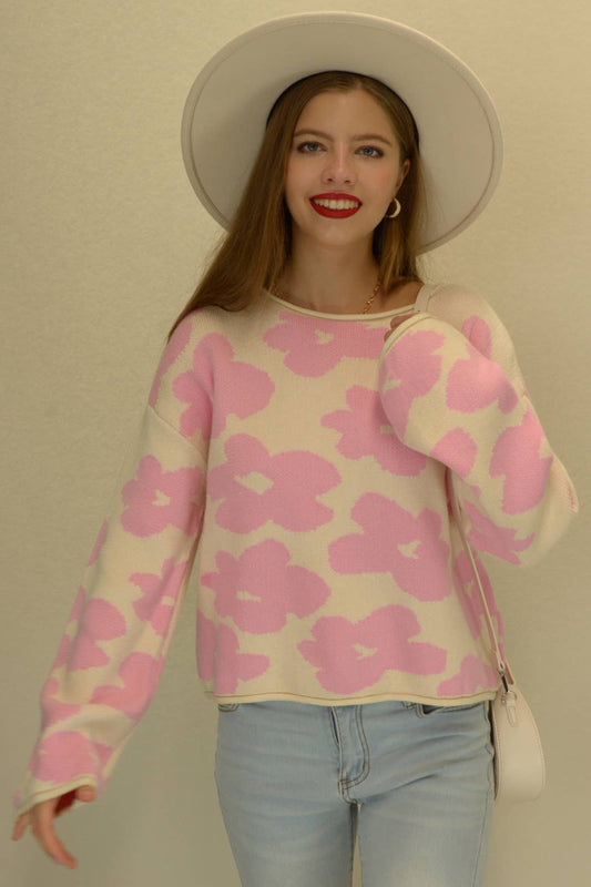 Flower Pattern Sweater