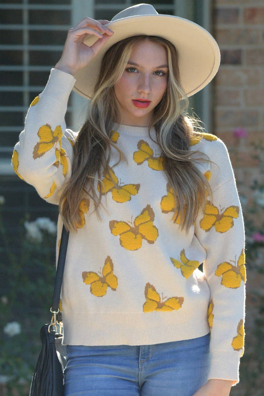 Butterfly Pullover Sweater