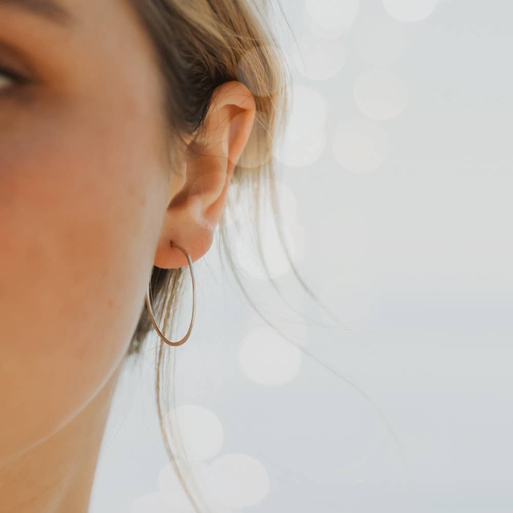 Minimal Hoop Earrings - Small Organic Circles