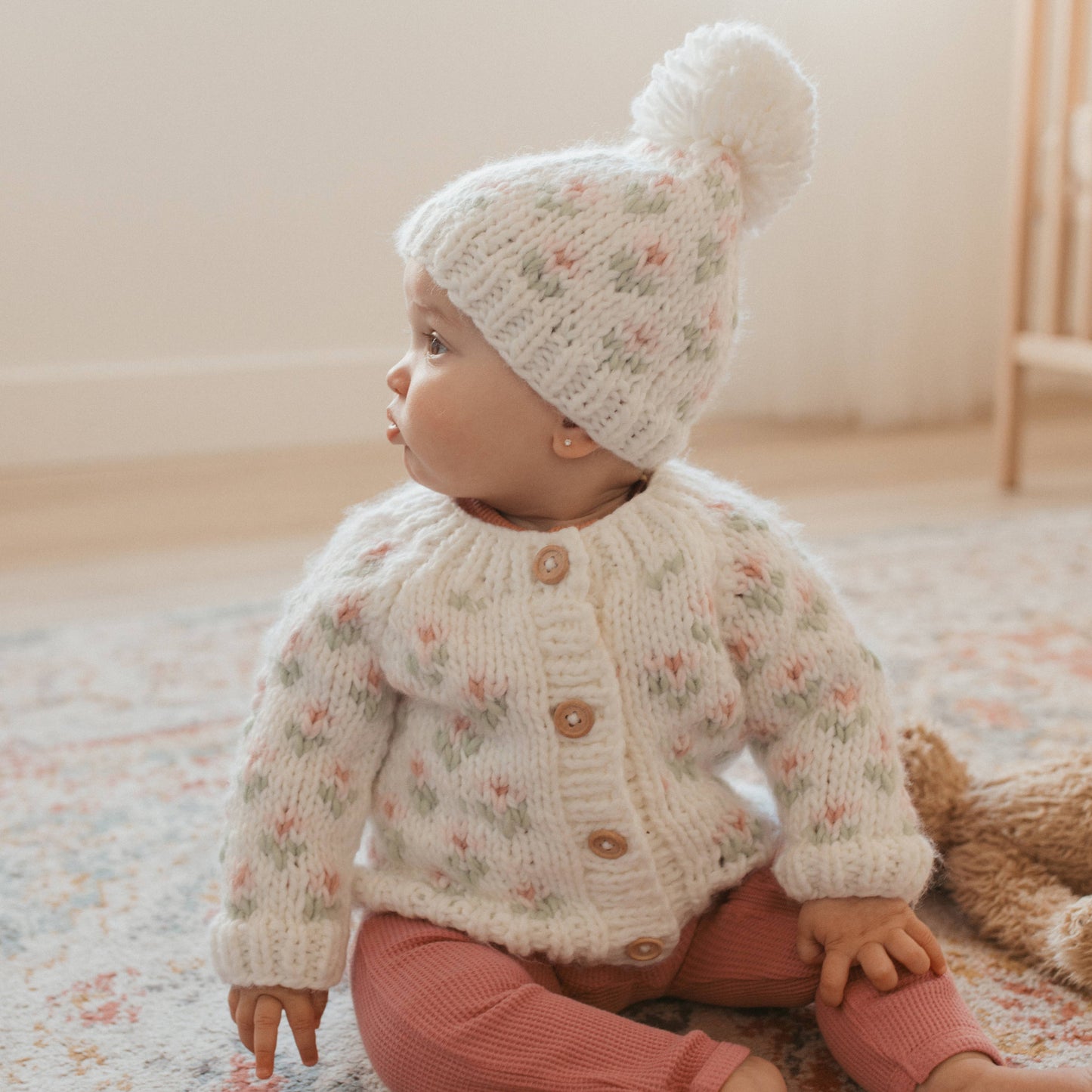 Bitty Blooms Blush Beanie Hat Baby & Kids