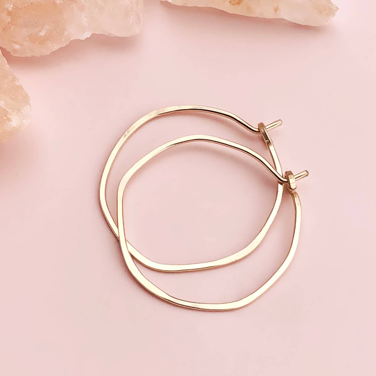 Minimal Hoop Earrings - Small Organic Circles