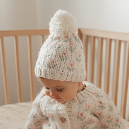 Bitty Blooms Blush Beanie Hat Baby & Kids