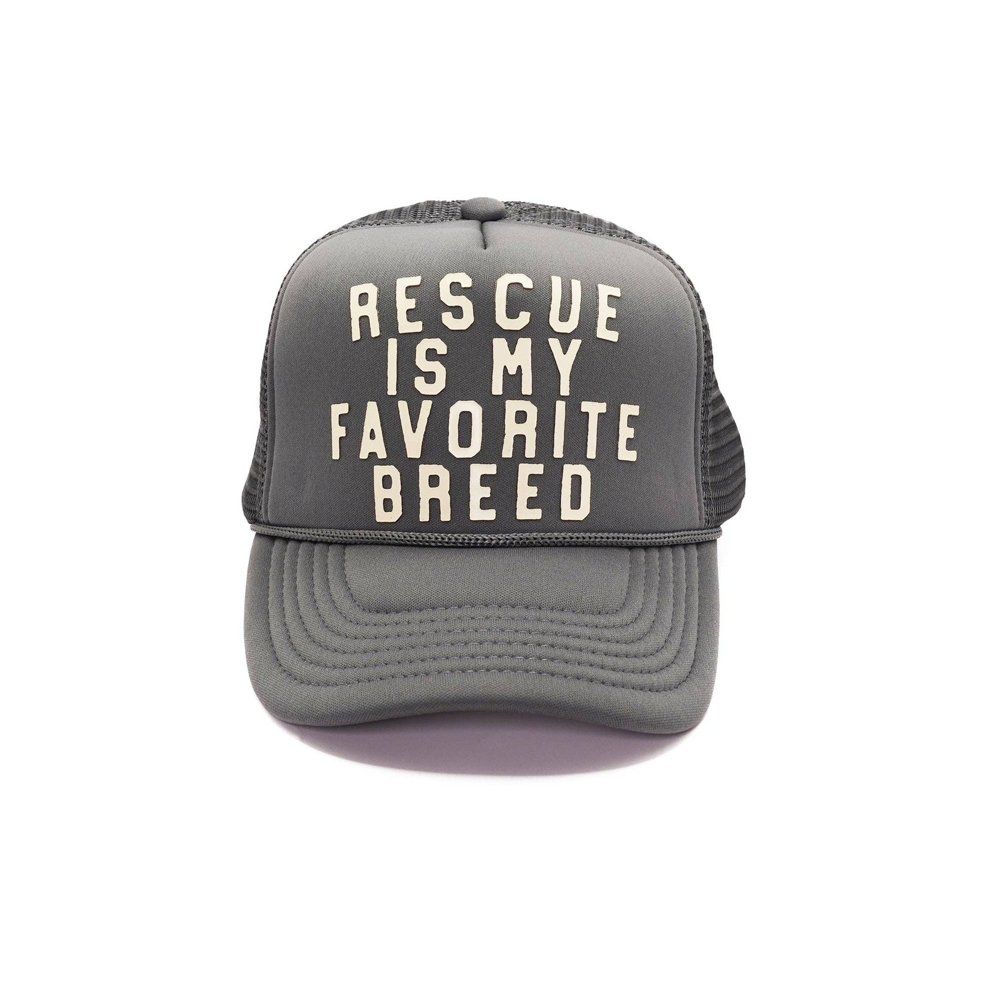 Que Rescue Hat Rescue Is My Favorite Breed Trucker Hat – Market with a B.