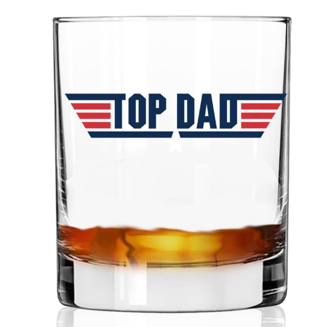 Top Dad Rocks Glass