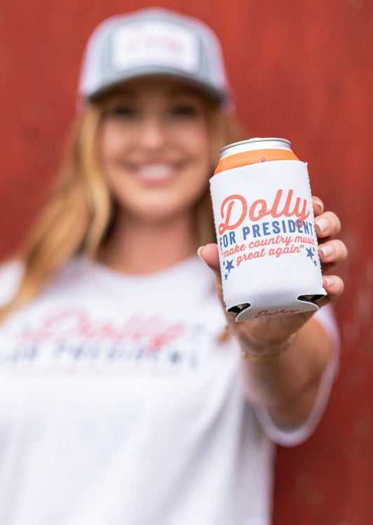 Dolly For President Coozie